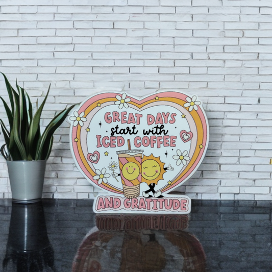 Iced Coffee And Gratitude Sticker